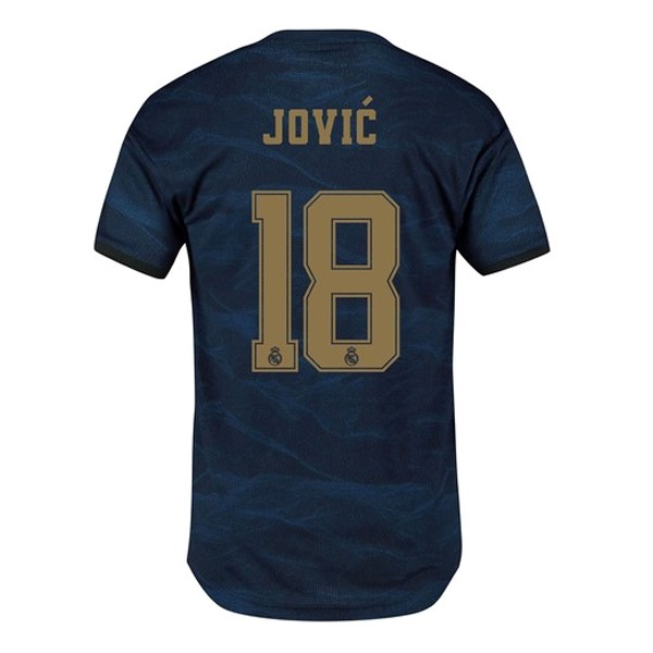 Maillot Football Real Madrid NO.18 Jovic Exterieur 2019-20 Bleu